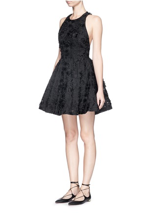 Front View - Click To Enlarge - ALICE & OLIVIA - 'Tevin' floral brocade racerback dress