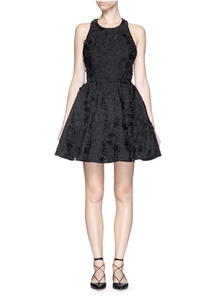 Main View - Click To Enlarge - ALICE & OLIVIA - 'Tevin' floral brocade racerback dress