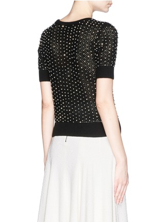 Back View - Click To Enlarge - ALICE & OLIVIA - 'Roxan' disco bead knit top