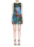 Main View - Click To Enlarge - ALICE & OLIVIA - 'Clyde' patchwork grid sateen shift dress