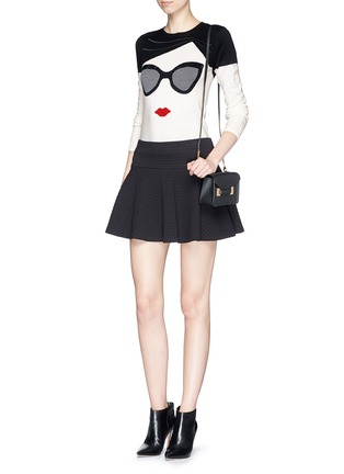 Figure View - Click To Enlarge - ALICE & OLIVIA - 'Stace Face' wool sweater