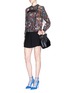 Figure View - Click To Enlarge - ALICE & OLIVIA - 'Angeline' fall garden print silk top