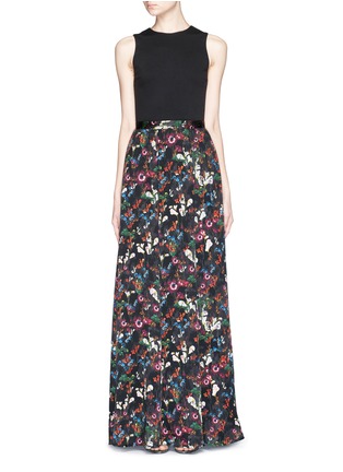 Main View - Click To Enlarge - ALICE & OLIVIA - 'Drewcella' fall garden print maxi dress