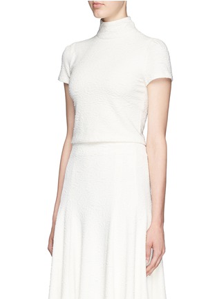 Front View - Click To Enlarge - ALICE & OLIVIA - 'Giorgia' cap sleeve crop top