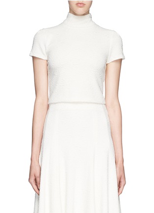 Main View - Click To Enlarge - ALICE & OLIVIA - 'Giorgia' cap sleeve crop top