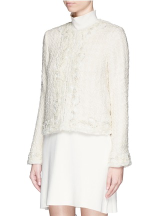 Front View - Click To Enlarge - ALICE & OLIVIA - 'Nila' embellished tweed knit jacket