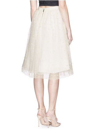 Back View - Click To Enlarge - ALICE & OLIVIA - 'Aubreanna' pearl embellished midi skirt