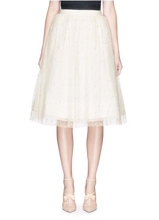 Main View - Click To Enlarge - ALICE & OLIVIA - 'Aubreanna' pearl embellished midi skirt