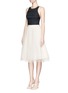 Figure View - Click To Enlarge - ALICE & OLIVIA - 'Aubreanna' pearl embellished midi skirt