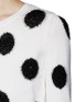 Detail View - Click To Enlarge - ALICE & OLIVIA - 'Seren' metallic eyelash knit polka dot cardigan