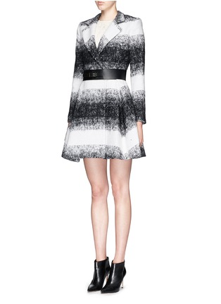 Figure View - Click To Enlarge - ALICE & OLIVIA - 'Therese' wool-mohair blend midi A-line coat