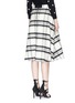 Back View - Click To Enlarge - ALICE & OLIVIA - 'Joanne' plaid check wool felt flare skirt