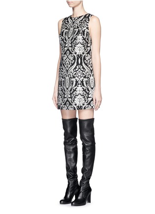 Front View - Click To Enlarge - ALICE & OLIVIA - 'Clyde' jacquard shift dress