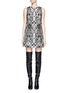 Main View - Click To Enlarge - ALICE & OLIVIA - 'Clyde' jacquard shift dress