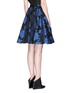 Back View - Click To Enlarge - ALICE & OLIVIA - 'Earla' floral metallic brocade flare skirt