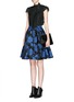 Figure View - Click To Enlarge - ALICE & OLIVIA - 'Earla' floral metallic brocade flare skirt