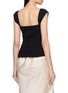Back View - Click To Enlarge - SANDBEIGE - Sleeveless Square Neck Ribbed Knit Top