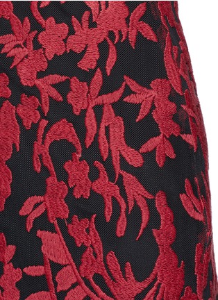 Detail View - Click To Enlarge - ALICE & OLIVIA - 'Leena' floral embroidery mesh maxi skirt