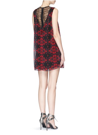 Back View - Click To Enlarge - ALICE & OLIVIA - 'Amirah' floral print chiffon A-line dress