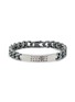 MM6 MAISON MARGIELA Minimal Numeric Logo ID Tag Curb Chain Bracelet
