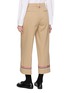 Back View - Click To Enlarge - THOM BROWNE - Cropped Cotton Gabardine Chino Pants
