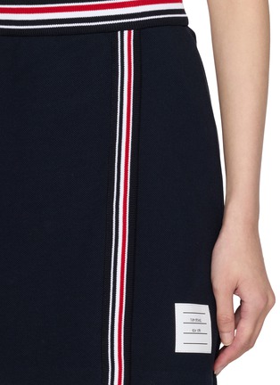 - THOM BROWNE - RWB Stripe Trim Classic Piqué Wrap Skirt