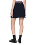 Back View - Click To Enlarge - THOM BROWNE - RWB Stripe Trim Classic Piqué Wrap Skirt