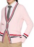  - THOM BROWNE - RWB Trim Ladder Cable Cotton Cardigan