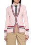 THOM BROWNE RWB Trim Ladder Cable Cotton Cardigan