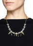 Figure View - Click To Enlarge - IOSSELLIANI - Zircon pavé brass arrow necklace