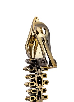Detail View - Click To Enlarge - IOSSELLIANI - Zircon pavé brass arrow clip earrings