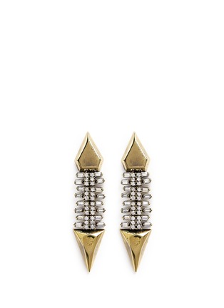 Main View - Click To Enlarge - IOSSELLIANI - Zircon pavé brass arrow clip earrings