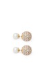 Main View - Click To Enlarge - KENNETH JAY LANE - Crystal pavé back pearl stud earrings