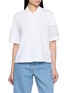 THOM BROWNE Overdyed 4-Bar Cotton Jersey Polo Shirt