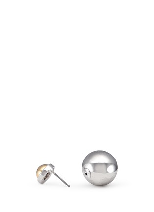 Detail View - Click To Enlarge - KENNETH JAY LANE - Contrast double sphere earrings