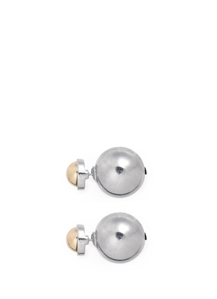 Main View - Click To Enlarge - KENNETH JAY LANE - Contrast double sphere earrings