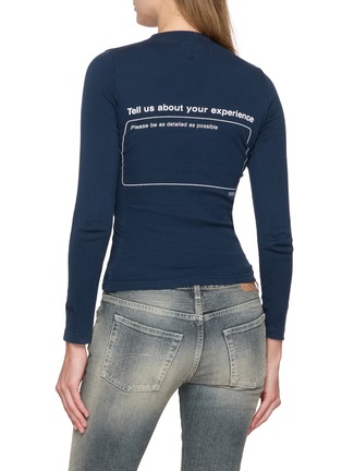 Back View - Click To Enlarge - BALENCIAGA - Long Sleeve Top Rating Graphic Cotton Top