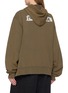 Back View - Click To Enlarge - BALENCIAGA - Oversized Masking Tape Graphic Cotton Zip Up Hoodie