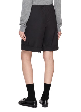 Back View - Click To Enlarge - THE ROW - Emiliano Elasticated Drawstring Waist Cotton Shorts