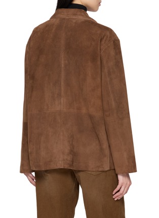 Back View - Click To Enlarge - THE ROW - Janine Suede Leather Shirt