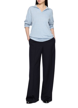 Figure View - Click To Enlarge - THE ROW - Dender Wide Leg Wool Pants