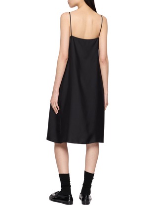 Back View - Click To Enlarge - THE ROW - Barett Lace Trim Silk Dress