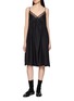THE ROW Barett Lace Trim Silk Dress