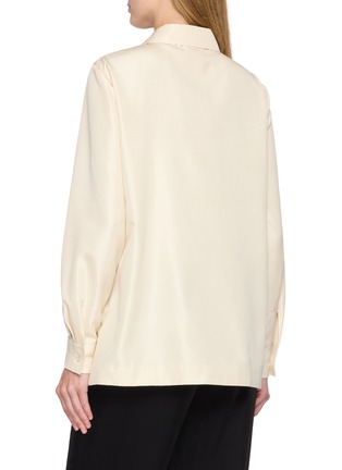 Back View - Click To Enlarge - THE ROW - Lucetta Patch Pocket Silk Shirt