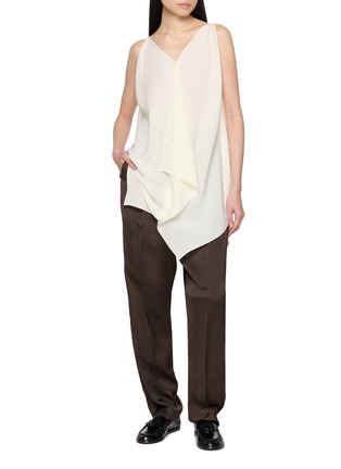 Figure View - Click To Enlarge - THE ROW - Levon Sleeveless Draped Silk Top
