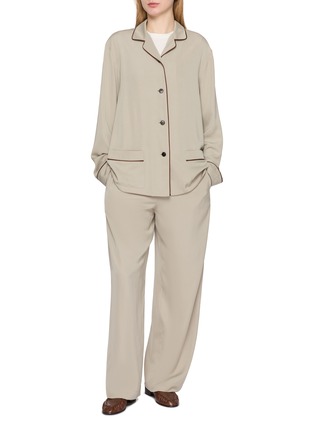 Figure View - Click To Enlarge - THE ROW - Duvain Elasticated Silk Pants