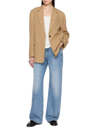 Figure View - Click To Enlarge - THE ROW - Ezri Single Breasted Silk Blazer