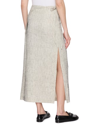 Back View - Click To Enlarge - THE ROW - Blum Side Slit Linen Silk Skirt