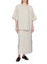 Figure View - Click To Enlarge - THE ROW - Blum Side Slit Linen Silk Skirt