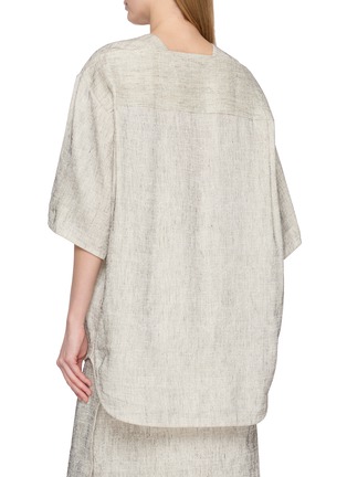 Back View - Click To Enlarge - THE ROW - Hamza Linen Silk Top